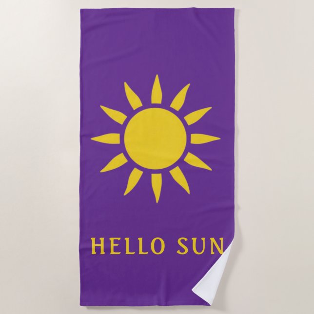 Hallo Sonne Strandtuch (Vorderseite)