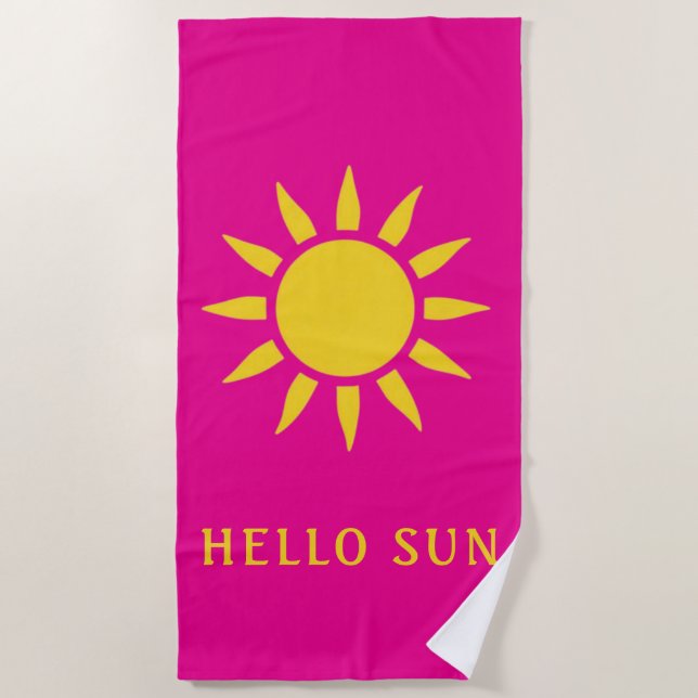 Hallo Sonne Strandtuch (Vorderseite)