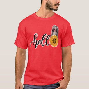 Hallo Sonnenblume Bearded Collie 2 T-Shirt
