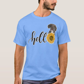 Hallo Sonnenblume Spanisch Wasser Spaniel T-Shirt