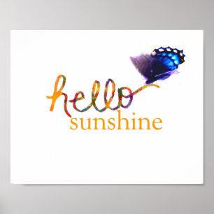 Hallo Sonnenbrille Poster mit Schmetterling Foto A