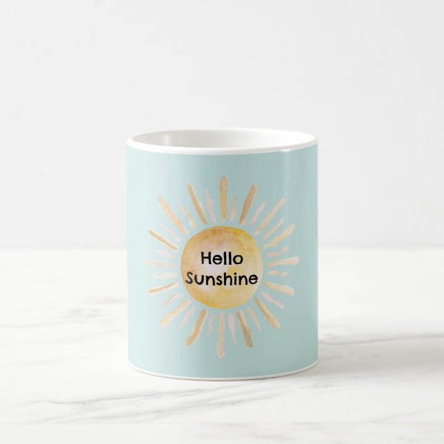 Hallo Sonnenschein Blauer Himmel Kaffeetasse (Mittel)