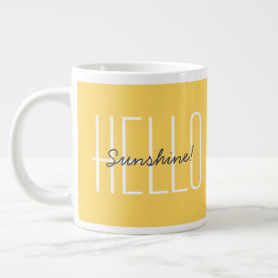 Hallo Sonnenschein Gelbe Moderne Typografie Jumbo-Tasse