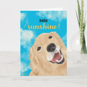 Hallo Sonnenschein Golden Retriever Hund Karte