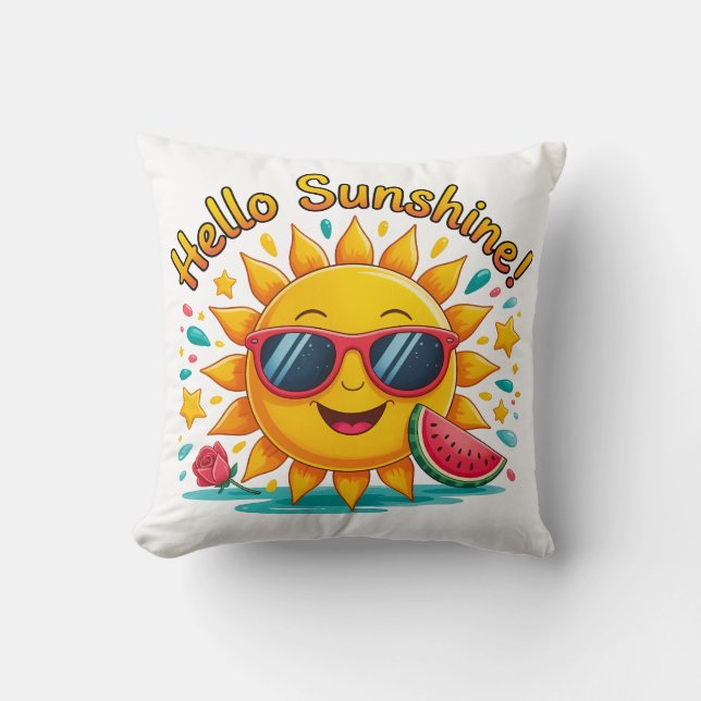 Hallo Sonnenschein  Kissen (Vorderseite)