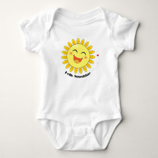 Hallo Sonnenschein Süße Sonnen-Doodle Positive-Vib Baby Strampler