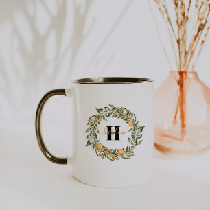 Hallo Sonnenschein   Zitrus-Monogramm-Kaffeetasse Tasse