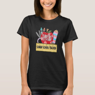 Hallo Sonntagschul-Lehrer Apfel-Lehrer T-Shirt