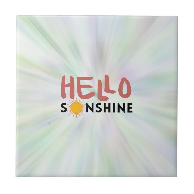 Hallo Sonshine, Sun Rays, Summer vibes Fliese (Vorderseite)