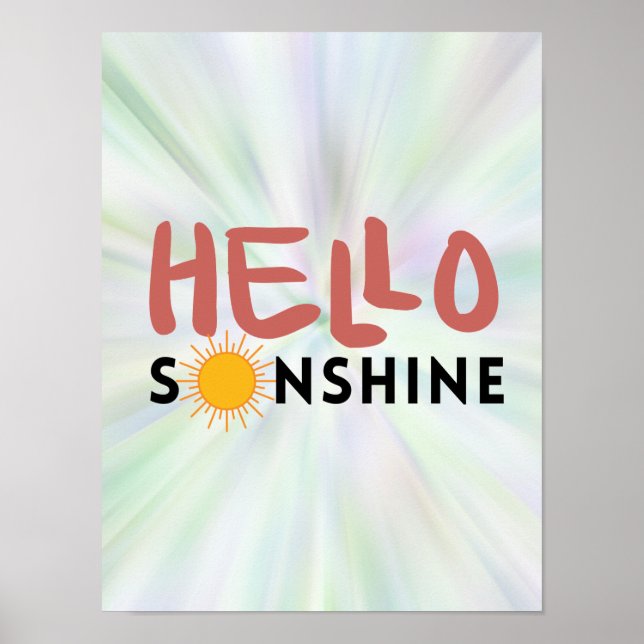Hallo Sonshine, Sun Rays, Summer vibes Poster (Vorne)