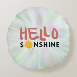 Hallo Sonshine, Sun Rays, Summer vibes Rundes Kissen