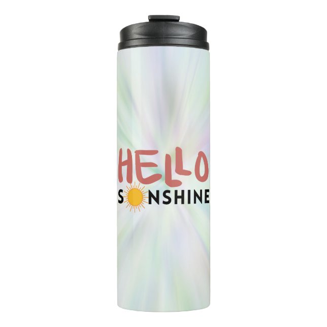 Hallo Sonshine, Sun Rays, Summer vibes Thermosbecher (Vorderseite)