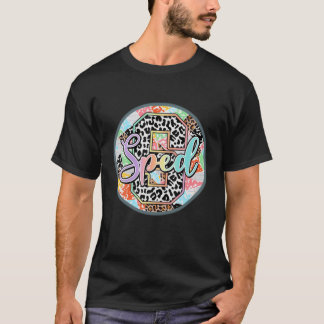 Hallo Sped Lehrer Leopard Funny Zurück zur Schule  T-Shirt