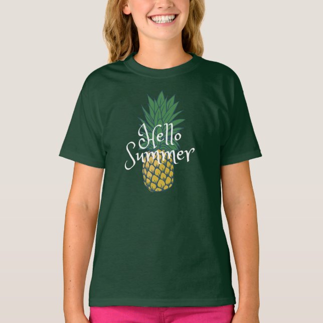 Hallo Summer Pineapa T - Shirt (Vorderseite)