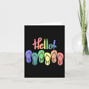 Hallo Summer Vibes Beach Sommerzeit Farbenfroh Ged Karte