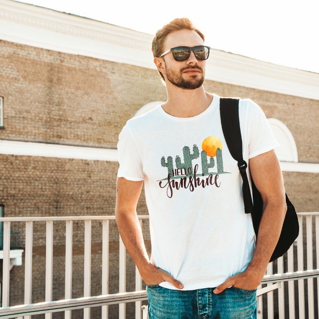 hallo sun Text Design T-Shirt (Von Creator hochgeladen)