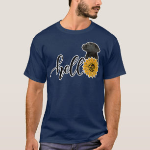 Hallo Sunflower Black Lab Welpe Premium T-Shirt