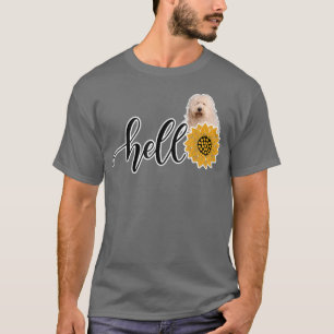 Hallo Sunflower Old English Sheepdog T-Shirt