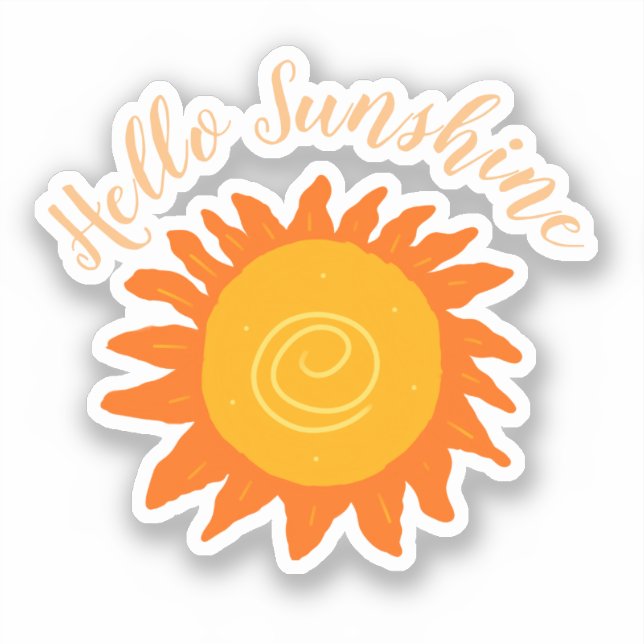 Hallo Sunshine Aufkleber (Vorderseite)