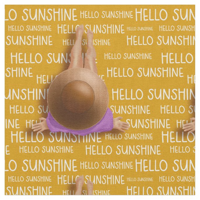 Hallo Sunshine Beach Stoff (Nahaufnahme)