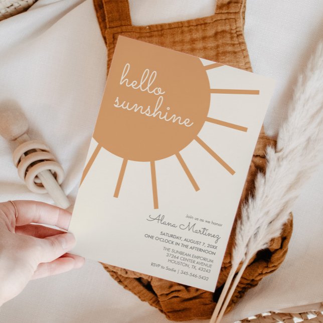 Hallo Sunshine Boho Baby Dusche Einladung (Von Creator hochgeladen)