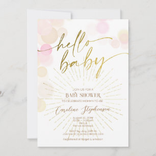 Hallo Sunshine Boho Moderne Happy Baby Girl Dusche Einladung