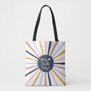 Hallo Sunshine: farbenfrohe kindische Typografie