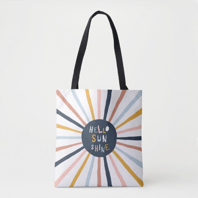 Hallo Sunshine: farbenfrohe kindische Typografie (Vorderseite)