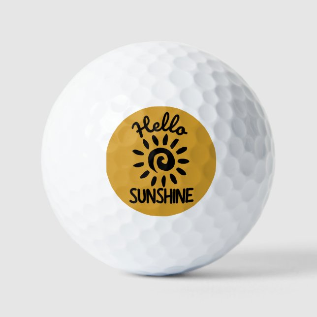 Hallo Sunshine Golfball (Vorderseite)