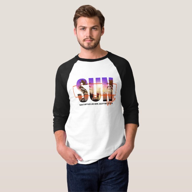 Hallo Sunshine | Männer 3/4 Schläfer Raglan T-Shirt (Vorne ganz)