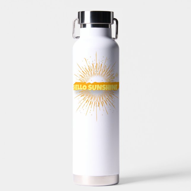 Hallo Sunshine - Minimalistisch Sunburst Tumbler D Trinkflasche (Vorne)