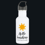 Hallo Sunshine niedlicher Sommer individuelle Name Edelstahlflasche<br><div class="desc">Hallo Sunshine niedlicher Sommer individuelle Name Edelstahl-Wasserflasche. Das lustige Reiseschlammerdesign mit humorvollem Zitat. Niedliche Geburtstag Geschenkidee für Freunde,  Familie,  Mitarbeiter,  Angestellte,  Krankenschwester,  Schullehrer,  Mutter,  Ehefrau,  Freundin etc. Ideal für Sport,  Wandern,  Reisen und andere Aktivitäten.</div>