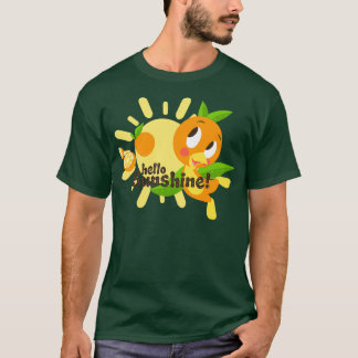 Hallo Sunshine Orange Bird weißer HintergrundTShir T-Shirt