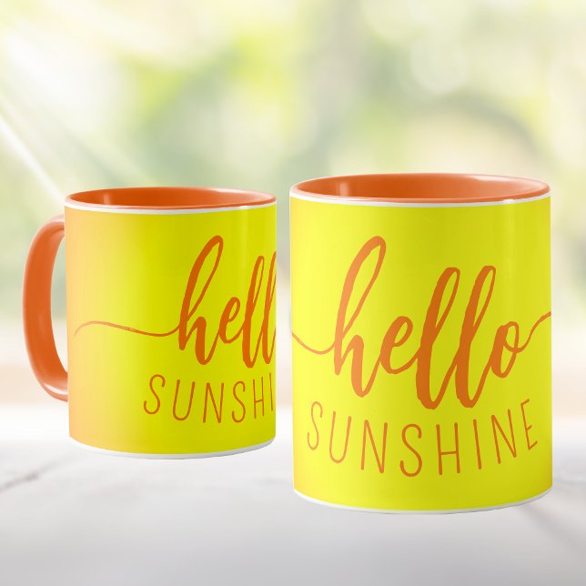 Hallo Sunshine Orange und Gelbe Tasse (Hello Sunshine Mug: Sip in Style with Summer Vibes! ☀️🌼)
