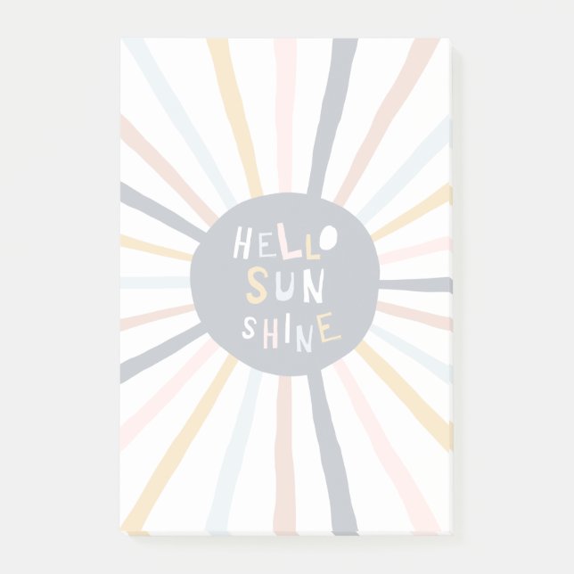 Hallo Sunshine Post-it Klebezettel (Vorderseite)