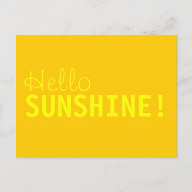 Hallo Sunshine Postcard Postkarte (Vorderseite)