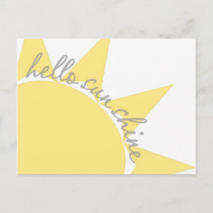 hallo sunshine postcard postkarte