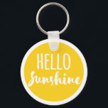 Hallo Sunshine Schlüsselanhänger<br><div class="desc">Hallo Sonne,  Wortkunst,  Textdesign mit Sonne für T - Shirt,  Karten,  Poster,  Tasche,  Tasse,  Aufkleber,  Geschenk für sie,  Geschenk für sie</div>