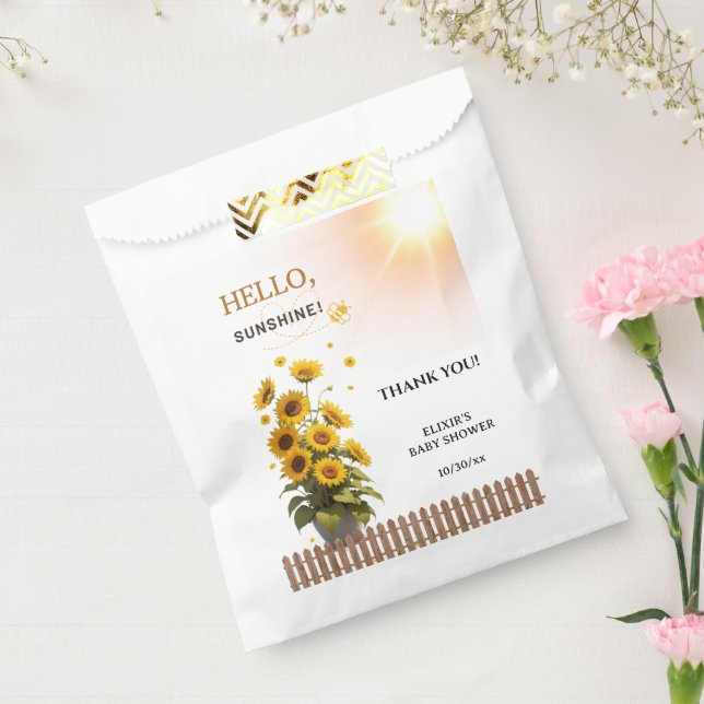 Hallo Sunshine Sonnenblume Garden Baby Dusche Geschenktütchen (Versiegelt)