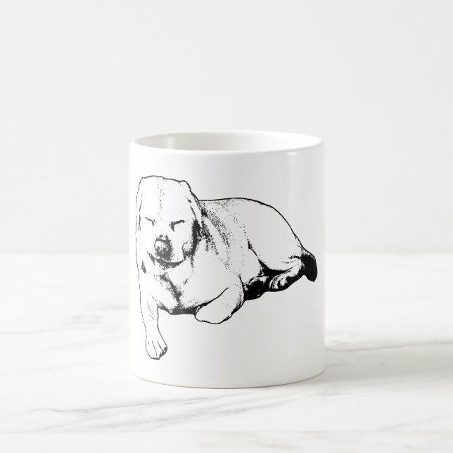 Hallo Sunshine, Squinty Labrador Kaffeetasse (Mittel)
