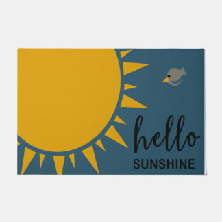Hallo Sunshine Welcome Mat, Summer Housewarming Fußmatte