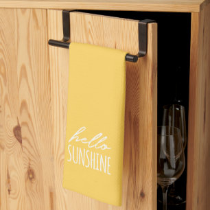Hallo Sunshine Yellow Summer Kittuch Geschirrtuch