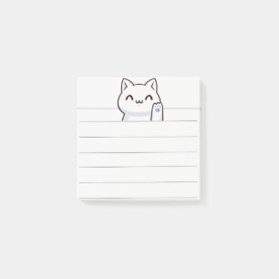 Hallo süße Katze einfach Post-it Klebezettel