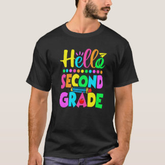 Hallo süße Lehrerin Jungen Mädchen 2. Klasse Zurüc T-Shirt