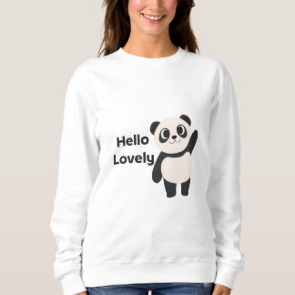 Hallo Süße – Süßes Panda-T-Shirt-Design | Kawaii Sweatshirt