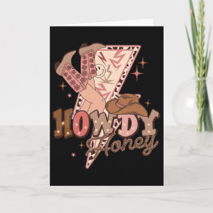 Hallo Süße Western Valentinstag Country Retro Groo Karte