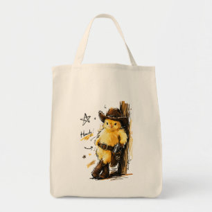 Hallo Süßer Cowboy-Baby-Küken Western Art Tragetasche