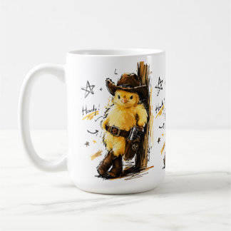 Hallo Süßer Cowboy-Baby-Küken Western-Kunst Kaffeetasse