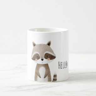 Hallo süßer Waschbär Tier Kaffeetasse