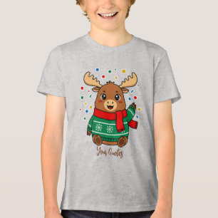 Hallo süßes Baby-Elch Tri-Blend Shirt